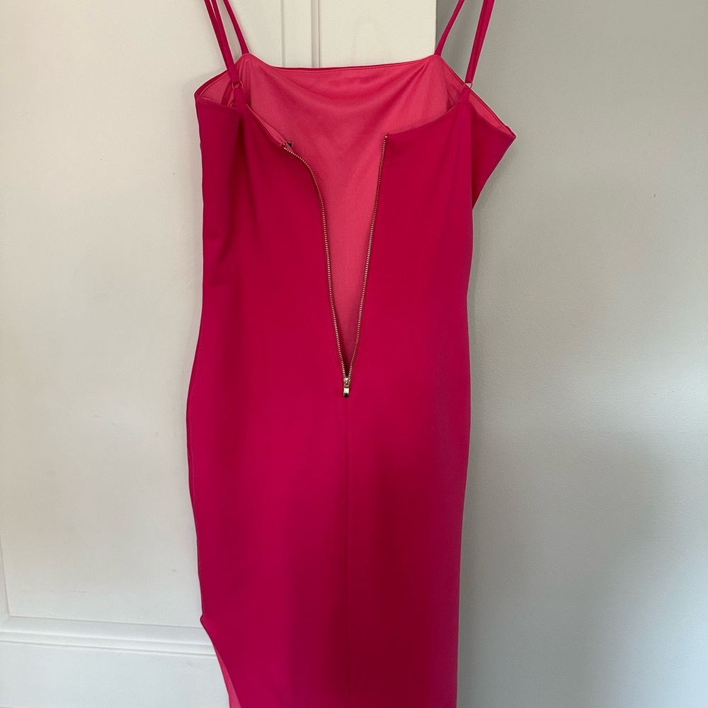 Lulu's Vibrant Pink Midi Dress - Picture 4 of 7